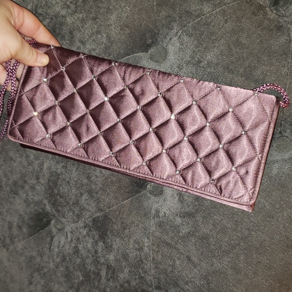 Mauve Quilted Clutch